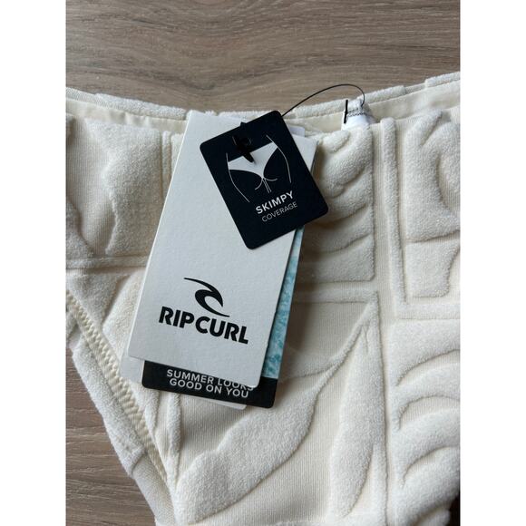 Rip Curl Santorini Terry Hi Leg Bikini Bottom - Shell Large NWT - Picture 6 of 10